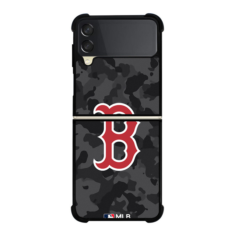 BOSTON RED SOX BASEBALL BLACK CAMO Samsung Galaxy Z Flip 3 Case Cover