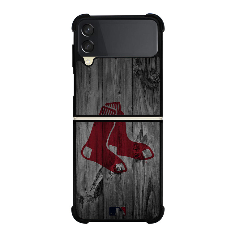 BOSTON RED SOX BASEBALL MLB WOOD LOGO Samsung Galaxy Z Flip 3 Case Cover