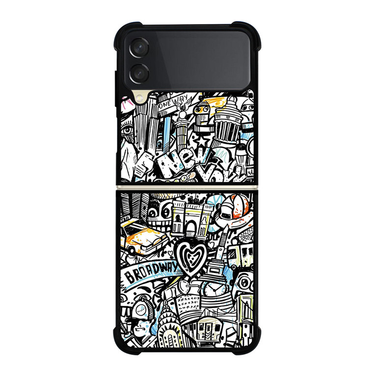 BROOKLYN NEW YORK ART Samsung Galaxy Z Flip 3 Case Cover