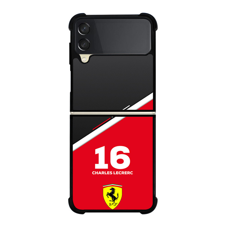 CHARLES LECLERC FERRARI FORMULA ONE F1 RACING 2 Samsung Galaxy Z Flip 3 Case Cover