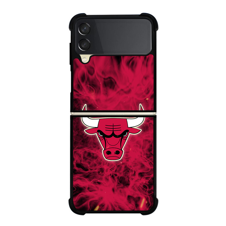CHICAGO BULLS BASKETBALL NBA FIRE Samsung Galaxy Z Flip 3 Case Cover