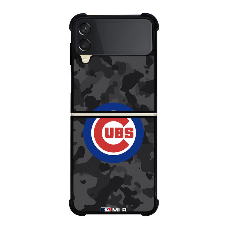 CHICAGO CUBS BASEBALL BLACK CAMO Samsung Galaxy Z Flip 3 Case Cover
