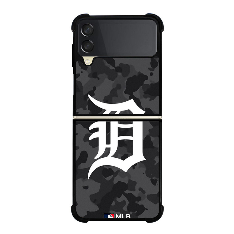 DETROIT TIGERS BASEBALL BLACK CAMO Samsung Galaxy Z Flip 3 Case Cover
