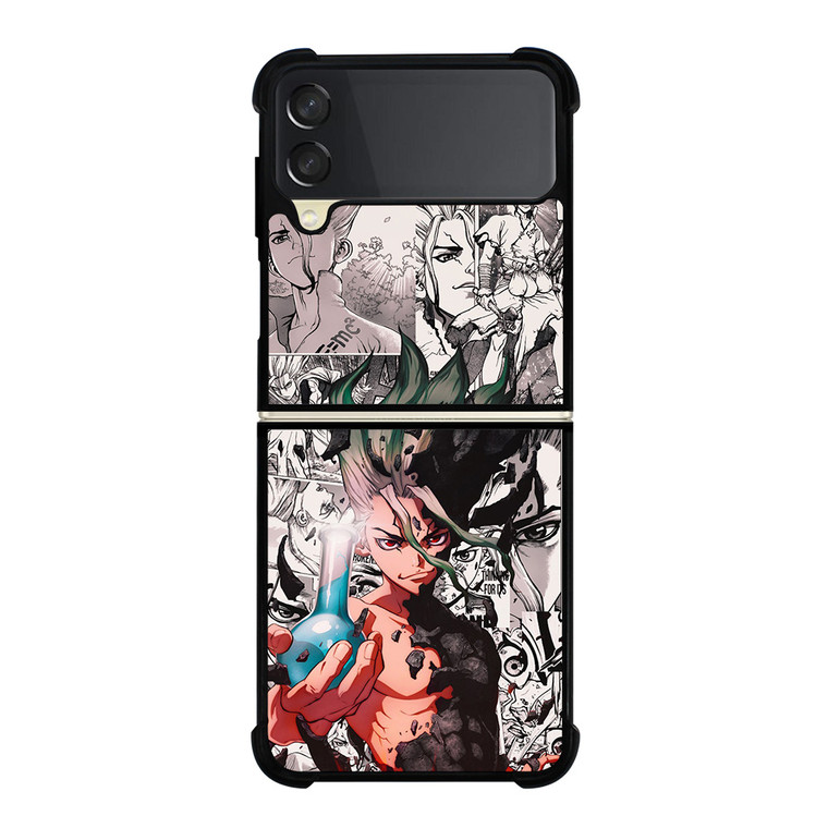 DR STONE ANIME BLACK WHITE Samsung Galaxy Z Flip 3 Case Cover