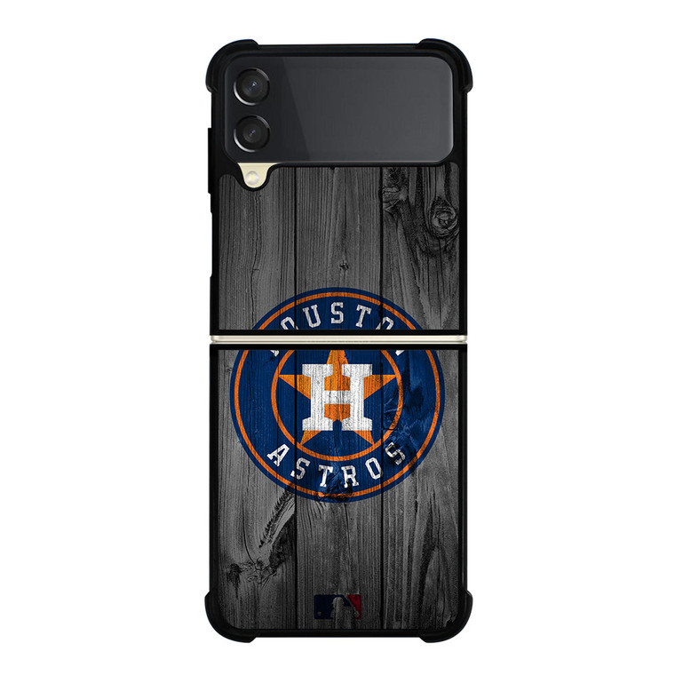 HOUSTON ASTROS BASEBALL MLB WOOD LOGO Samsung Galaxy Z Flip 3 Case Cover