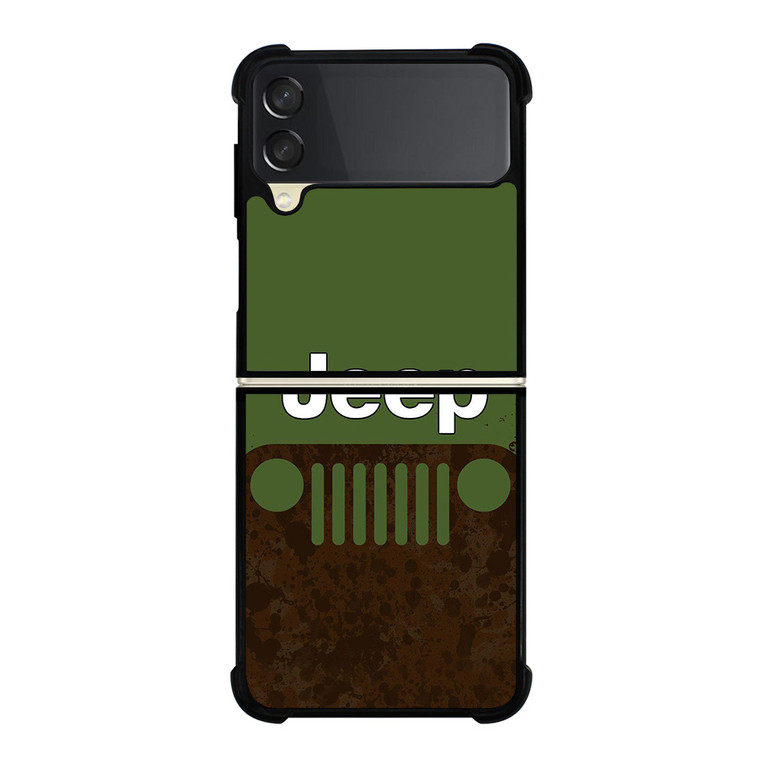 JEEP GREEN RUSTY LOGO Samsung Galaxy Z Flip 3 Case Cover