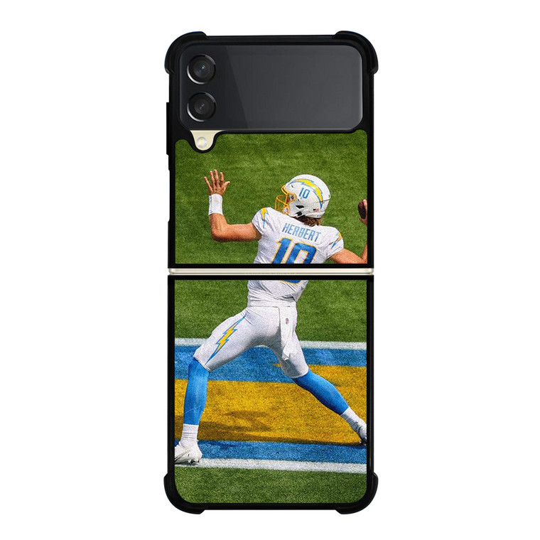 JUSTIN HERBERT 10 LOS ANGELES CHARGERS NFL FOOTBALL Samsung Galaxy Z Flip 3 Case Cover
