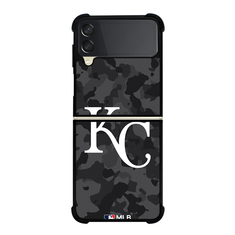 KANSAS CITY ROYALS BASEBALL BLACK CAMO Samsung Galaxy Z Flip 3 Case Cover