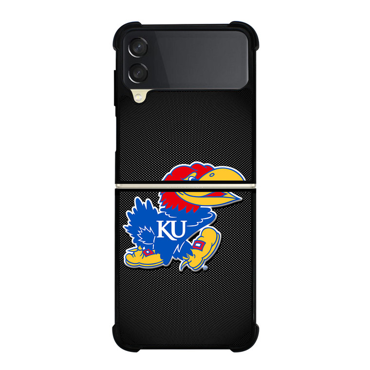 KANSAS JAYHAWKS LOGO CARBON Samsung Galaxy Z Flip 3 Case Cover