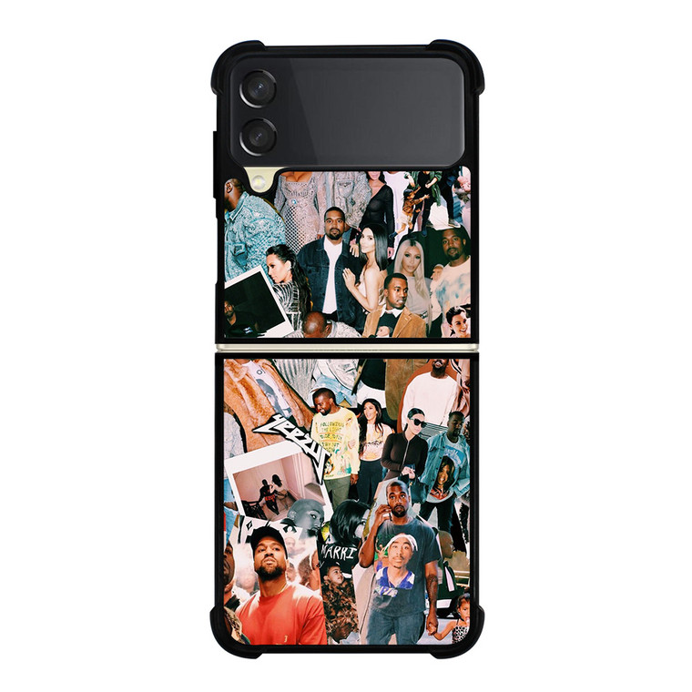 KANYE WEST RAPPER COLLAGE Samsung Galaxy Z Flip 3 Case Cover