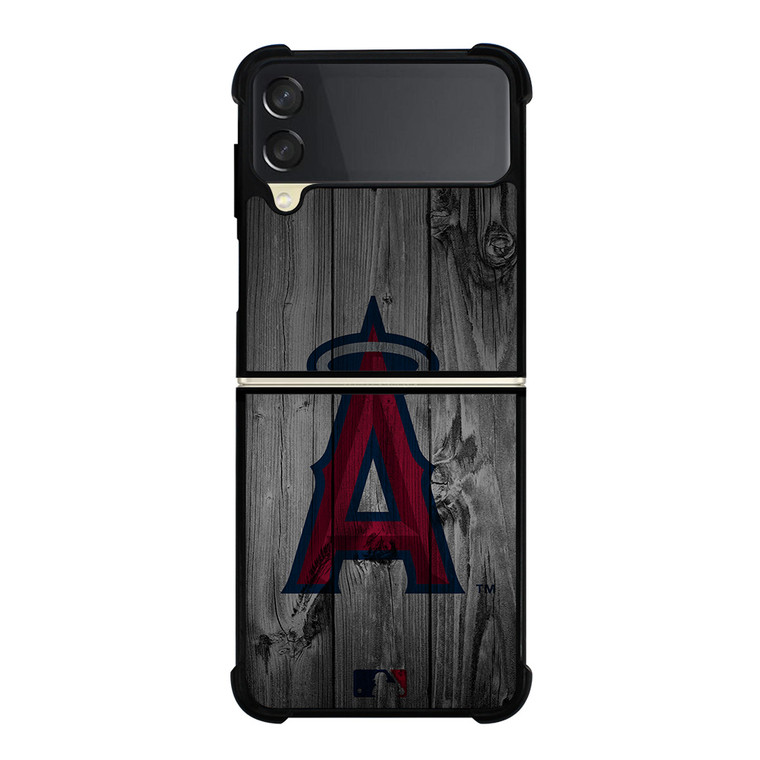 LOS ANGELES ANGELS BASEBALL MLB WOOD LOGO Samsung Galaxy Z Flip 3 Case Cover