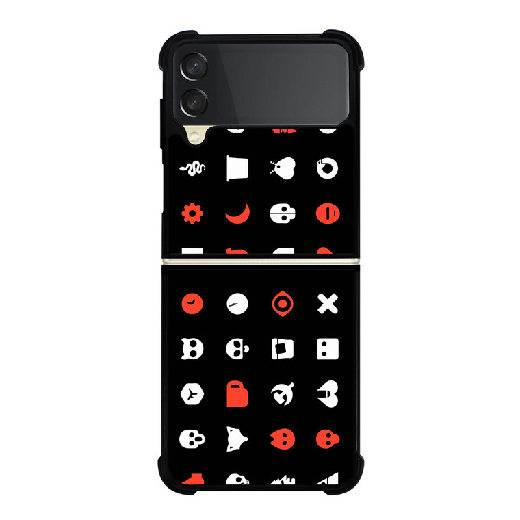 LOVE DEATH AND ROBOTS PATTERN Samsung Galaxy Z Flip 3 Case Cover