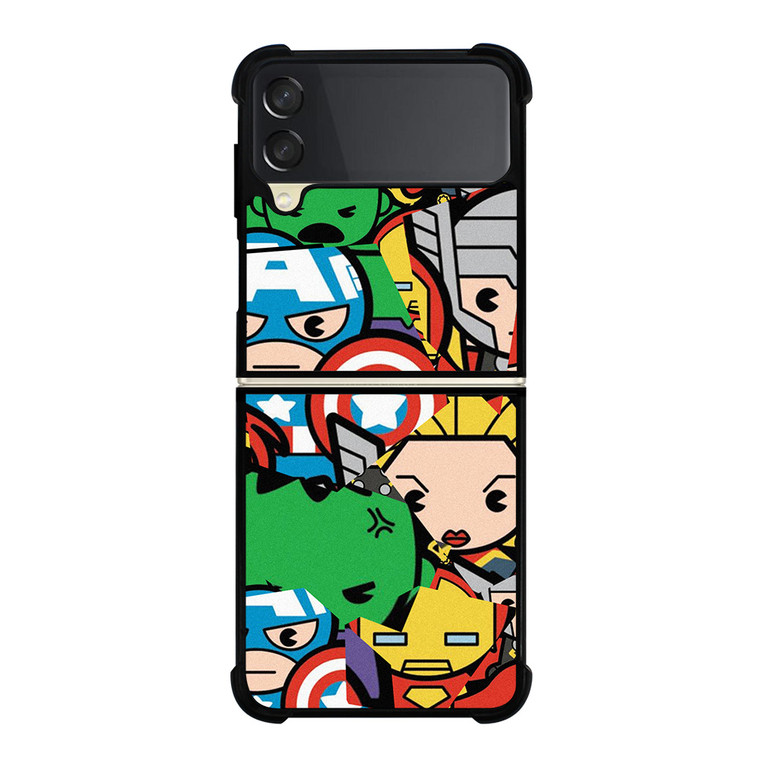 MARVEL COMIC CHARACTERS COLLAGE Samsung Galaxy Z Flip 3 Case Cover