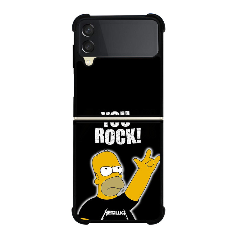 METALLICA ROCK HOMER SIMPSONS Samsung Galaxy Z Flip 3 Case Cover