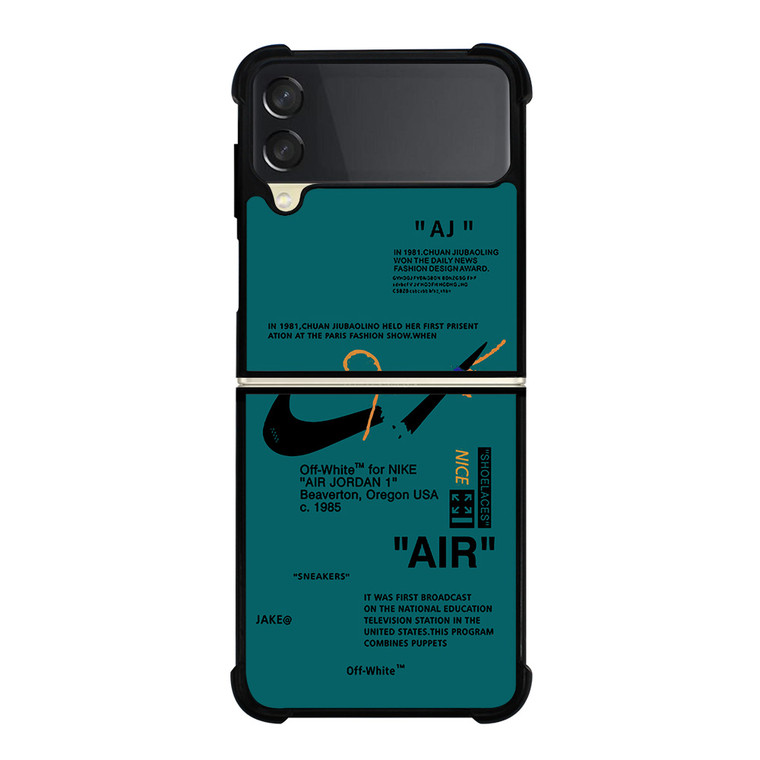 NIKE AIR OFF WHITE TOSCA Samsung Galaxy Z Flip 3 Case Cover
