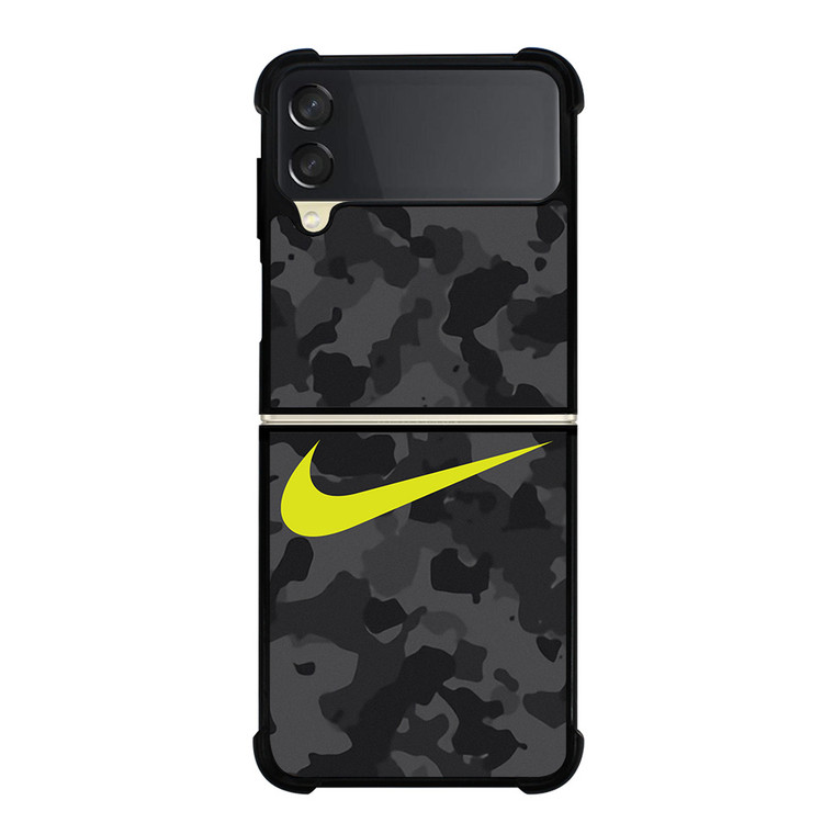 NIKE SWOOSH BLACK CAMO Samsung Galaxy Z Flip 3 Case Cover