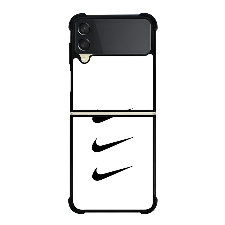 NIKE TRIPPLE SWOOSH WHITE Samsung Galaxy Z Flip 3 Case Cover