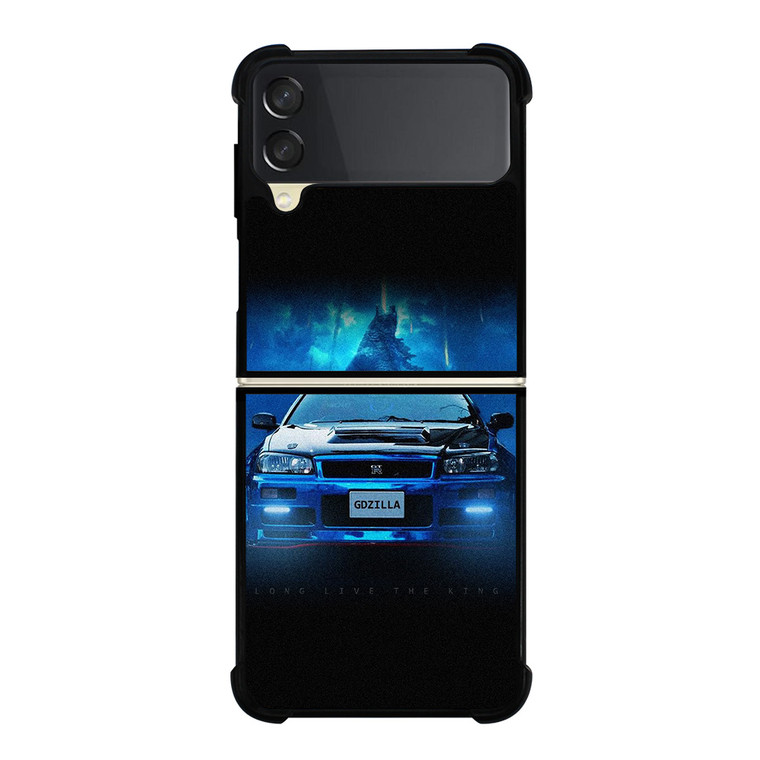 NISSAN GTR GODZILLA BLUE Samsung Galaxy Z Flip 3 Case Cover