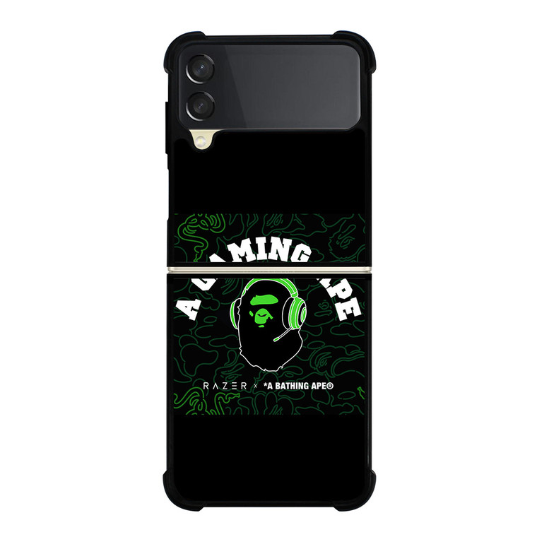 RAZER X BAPE A GAMING APE Samsung Galaxy Z Flip 3 Case Cover