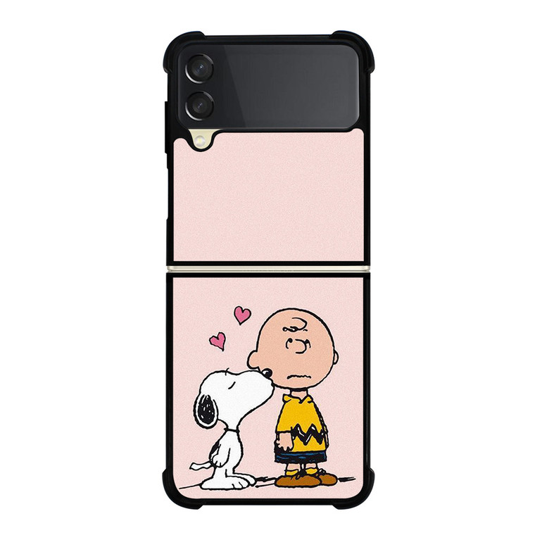 SNOOPY CHARLIE BROWN LOVE Samsung Galaxy Z Flip 3 Case Cover