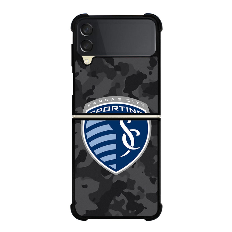 SPORTING KANSAS CITY MLS BLACK CAMO Samsung Galaxy Z Flip 3 Case Cover