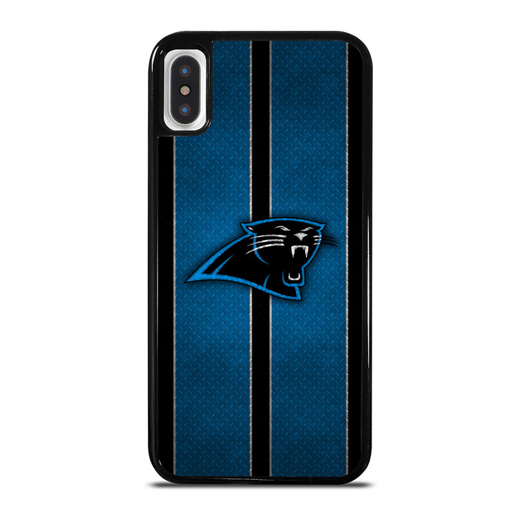 CAROLINA PANTHERS NFL METAL STRIPE iPhone X / XS Case Cover