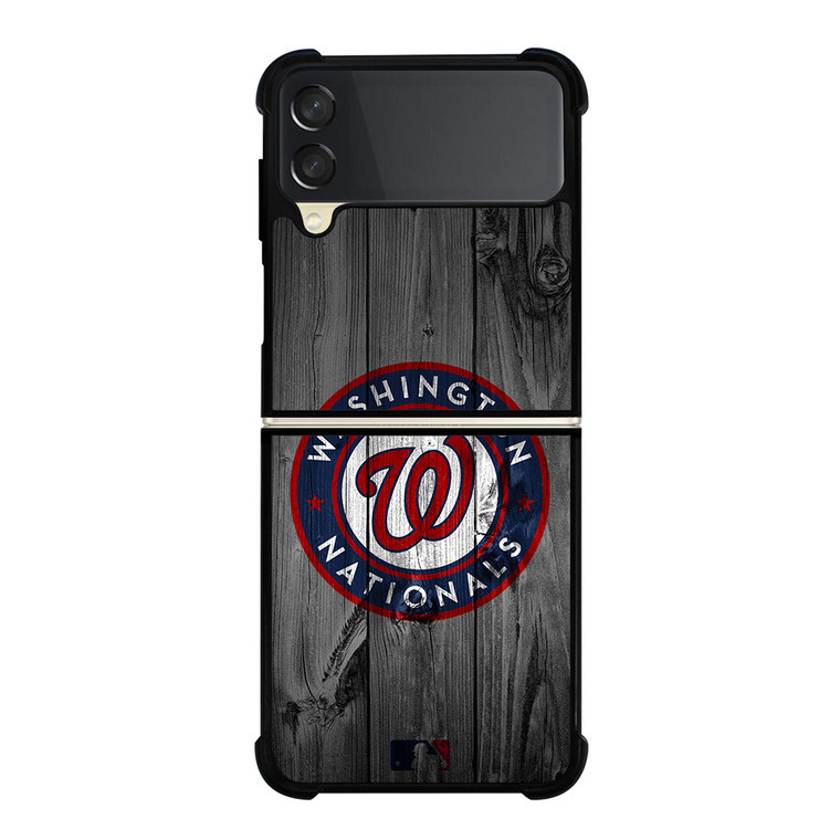 WASHINGTON NATIONALS BASEBALL MLB WOOD LOGO Samsung Galaxy Z Flip 3 Case Cover WASHINGTON NATIONALS BASEBALL MLB WOOD LOGO Samsung Galaxy Z Flip 3 Case Cover