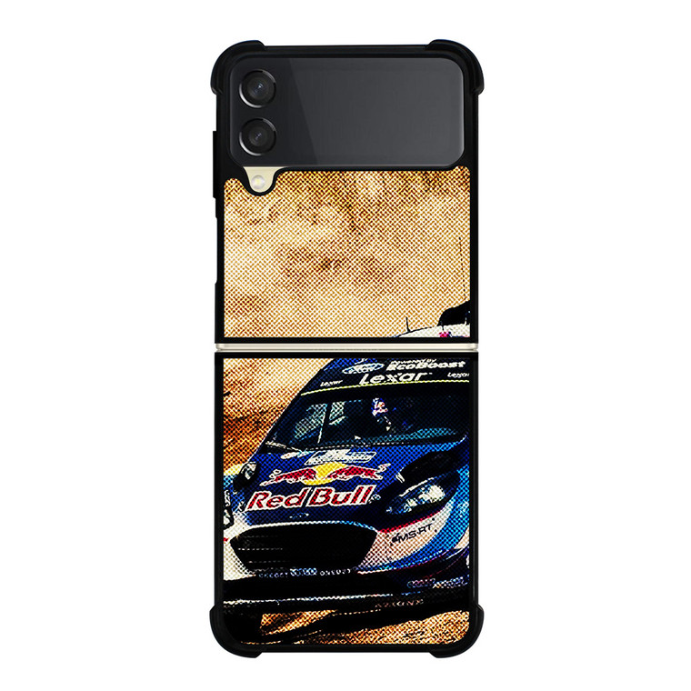 WRC RALLY SEBASTIEN OGIER FORD Samsung Galaxy Z Flip 3 Case Cover