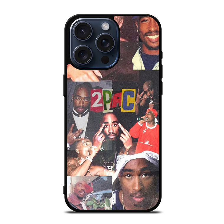 2PAC TUPAC SAKUR RAPPER COLLAGE iPhone 15 Pro Max Case Cover