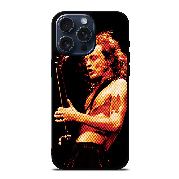 ACDC ANGUS YOUNG ROCK BAND GUITARIST iPhone 15 Pro Max Case Cover
