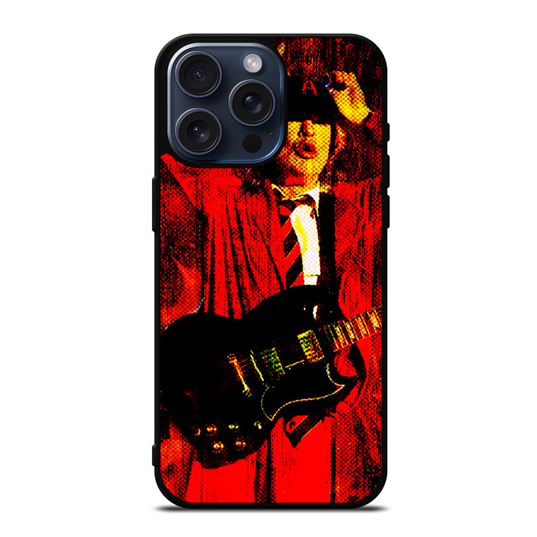 ACDC ANGUS YOUNG ROCK BAND iPhone 15 Pro Max Case Cover