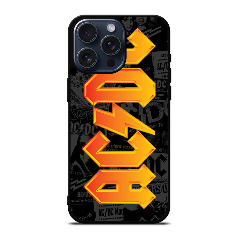 ACDC ROCK BAND POSTER iPhone 15 Pro Max Case Cover
