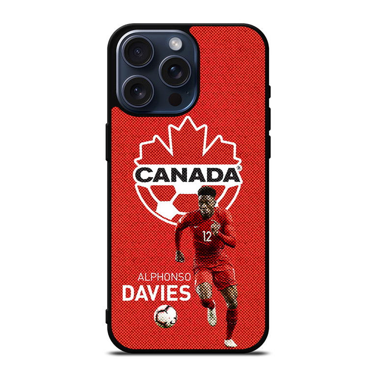 ALPHONSO DAVIES CANADA MENS SOCCER NATIONAL TEAM iPhone 15 Pro Max Case Cover