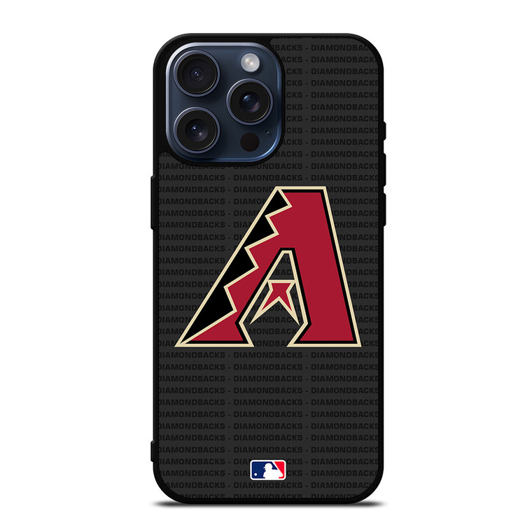 ARIZONA DIAMONDBACKS BASEBALL BLACK iPhone 15 Pro Max Case Cover