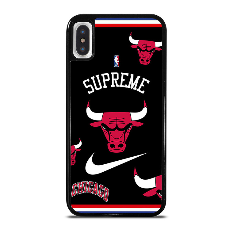 CHICAGO BULLS NBA X SUPREME NIKE iPhone X / XS Case Cover