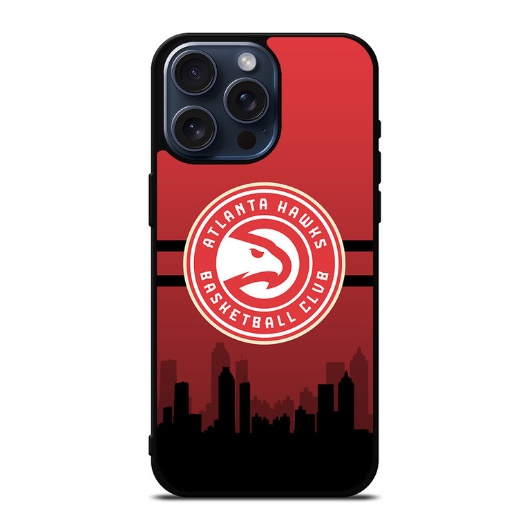 ATLANTA HAWKS NBA SKYLINE iPhone 15 Pro Max Case Cover