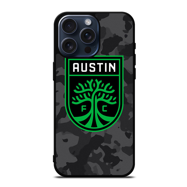 AUSTIN FC MLS BLACK CAMO iPhone 15 Pro Max Case Cover