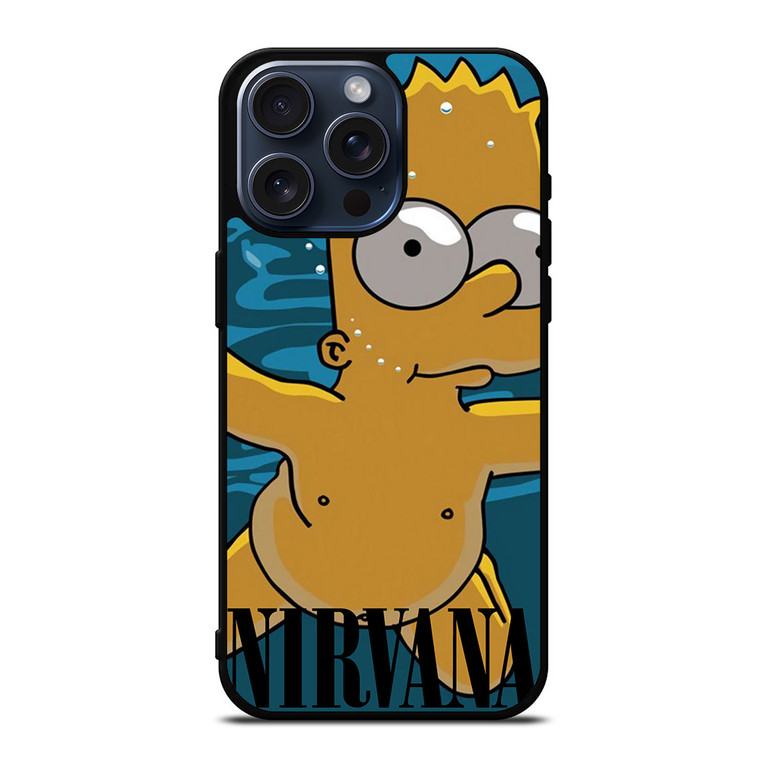 BART SIMPSONS NEVERMIND NIRVANA iPhone 15 Pro Max Case Cover
