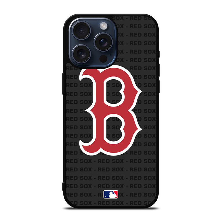 BOSTON RED SOX BASEBALL BLACK iPhone 15 Pro Max Case Cover