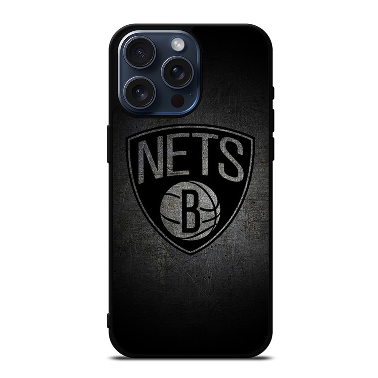 BROOKLYN NETS NBA GRUNGE iPhone 15 Pro Max Case Cover