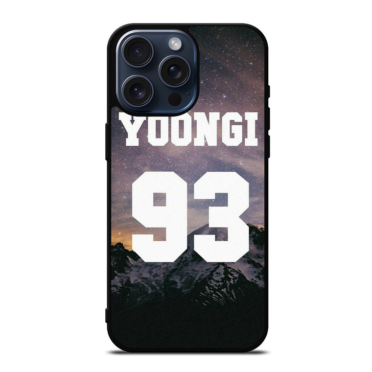 BTS BANGTAN BOYS SUGA 93 COOL iPhone 15 Pro Max Case Cover