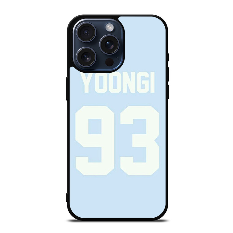 BTS BANGTAN BOYS SUGA 93 iPhone 15 Pro Max Case Cover