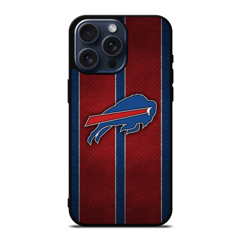 BUFFALO BILLS NFL METAL STRIPE iPhone 15 Pro Max Case Cover BUFFALO BILLS NFL METAL STRIPE iPhone 15 Pro Max Case Cover