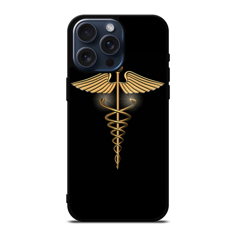 CADUCEUS MEDICAL SYMBOL iPhone 15 Pro Max Case Cover