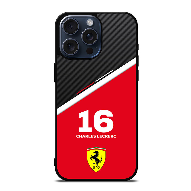 CHARLES LECLERC FERRARI FORMULA ONE F1 RACING 2 iPhone 15 Pro Max Case Cover