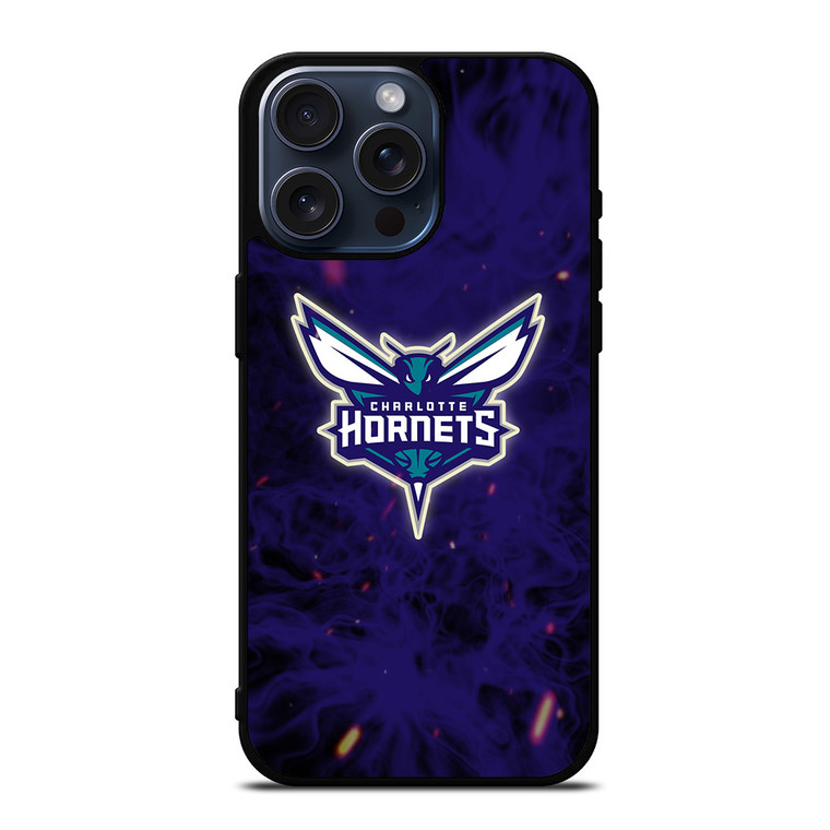 CHARLOTTE HORNETS BASKETBALL NBA FIRE iPhone 15 Pro Max Case Cover