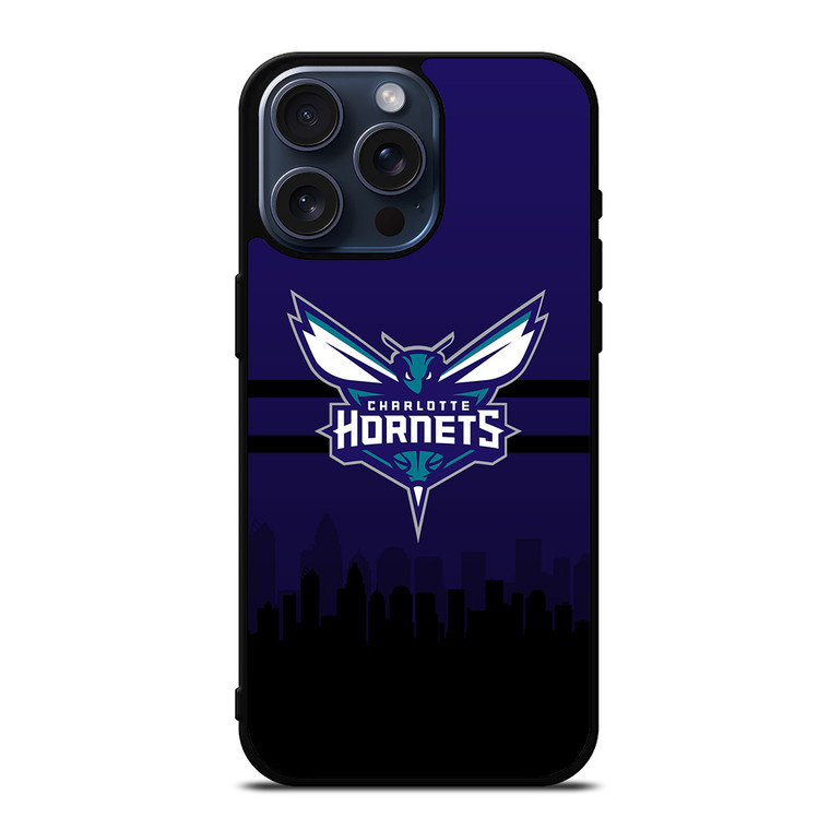 CHARLOTTE HORNETS NBA SKYLINE iPhone 15 Pro Max Case Cover