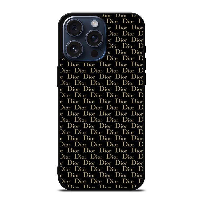 CHRISTIAN DIOR LOGO PATTERN iPhone 15 Pro Max Case Cover