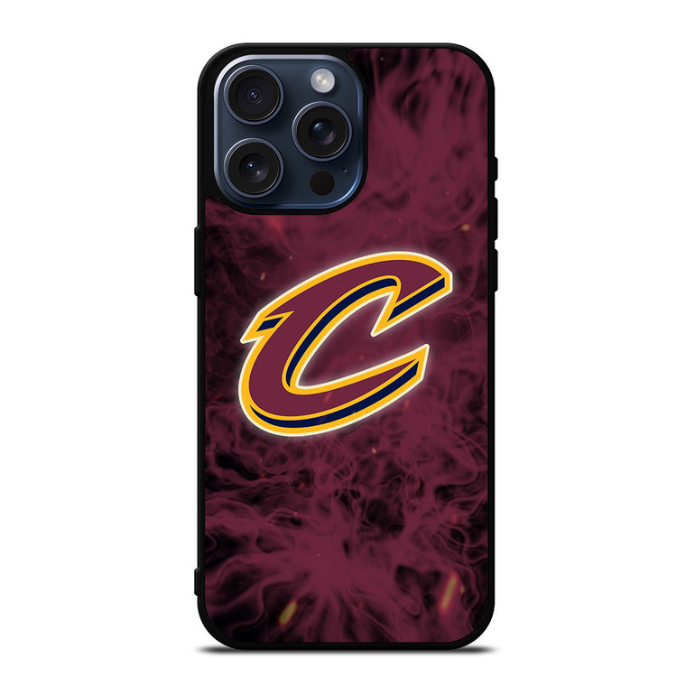 CLEVELAND CAVALIERS BASKETBALL NBA FIRE iPhone 15 Pro Max Case Cover