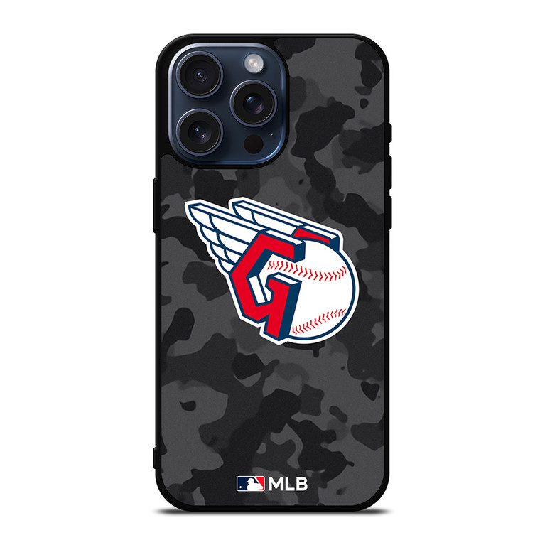 CLEVELAND GUARDIANS BASEBALL BLACK CAMO iPhone 15 Pro Max Case Cover